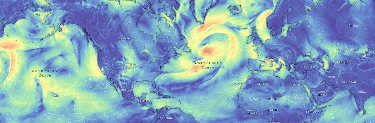 Weather data visualization map